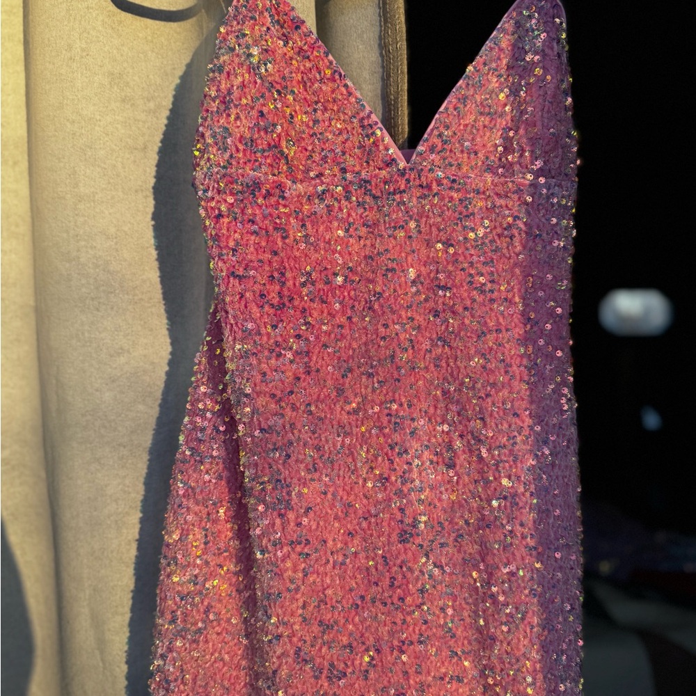 Lulu's Vibrant Pink Sequin Dress